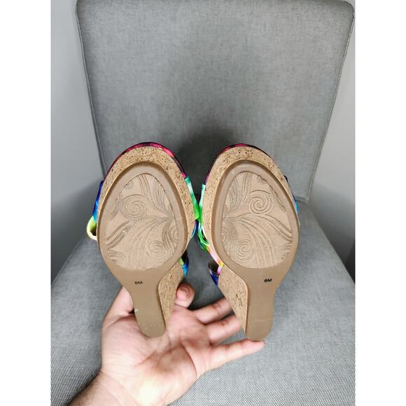 IMPO Ohanna Wedge Sandals ~ Tie Dye Multi  Size 6 - Picture 6 of 7